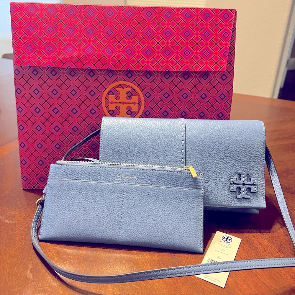 Last Chance. Goes to consignment today ..McGraw Wallet Crossbody Purse Bluewood